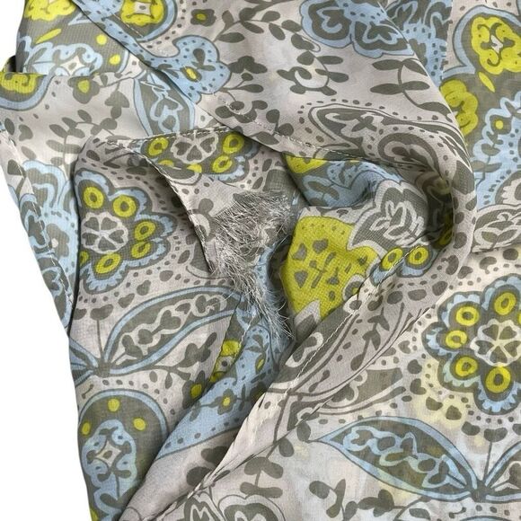 GAP Wide Crochet Neckline Butterfly Short Sleeve Paisley Top - Picture 3 of 7